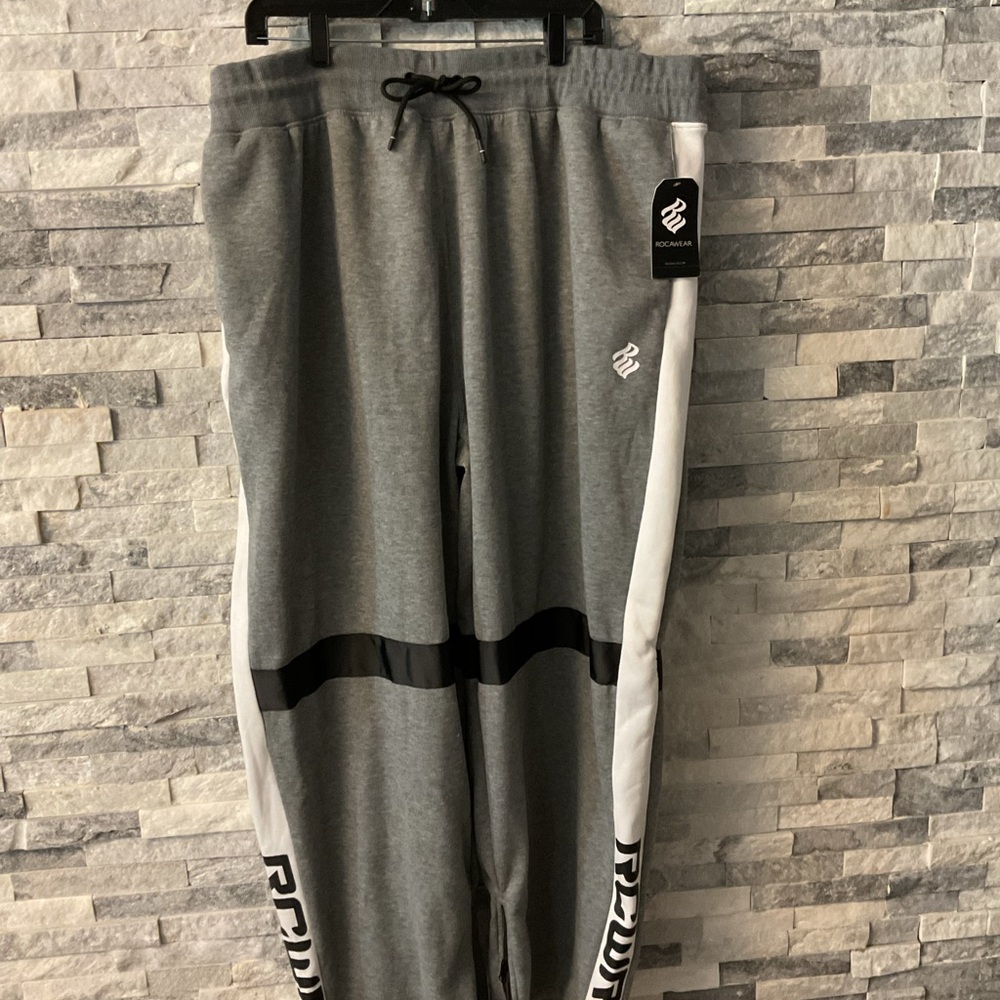 Rocawear Gray Joggers with Black Accents